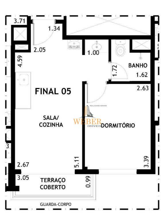 Apartamento à venda com 1 quarto, 32m² - Foto 13