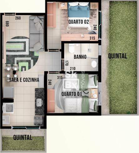 Apartamento à venda com 2 quartos, 59m² - Foto 4