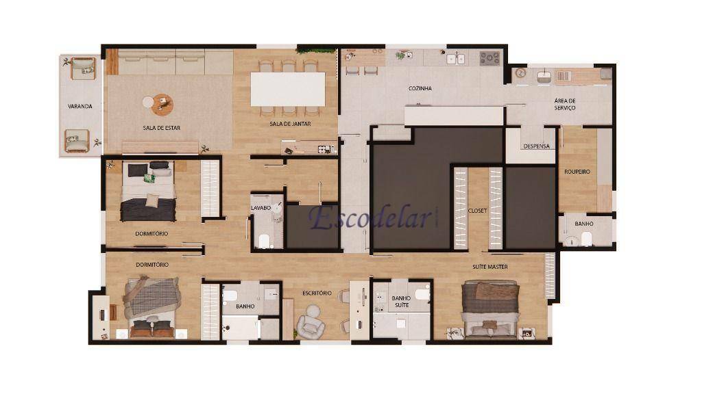 Apartamento à venda com 3 quartos, 176m² - Foto 24