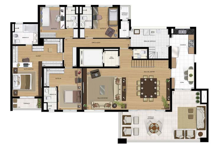 Apartamento à venda com 4 quartos, 237m² - Foto 16