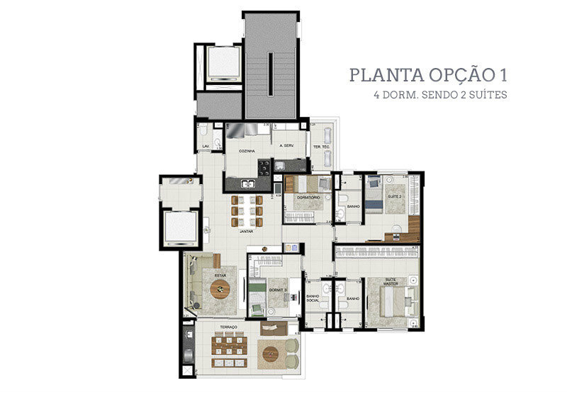 Apartamento à venda com 3 quartos, 131m² - Foto 3