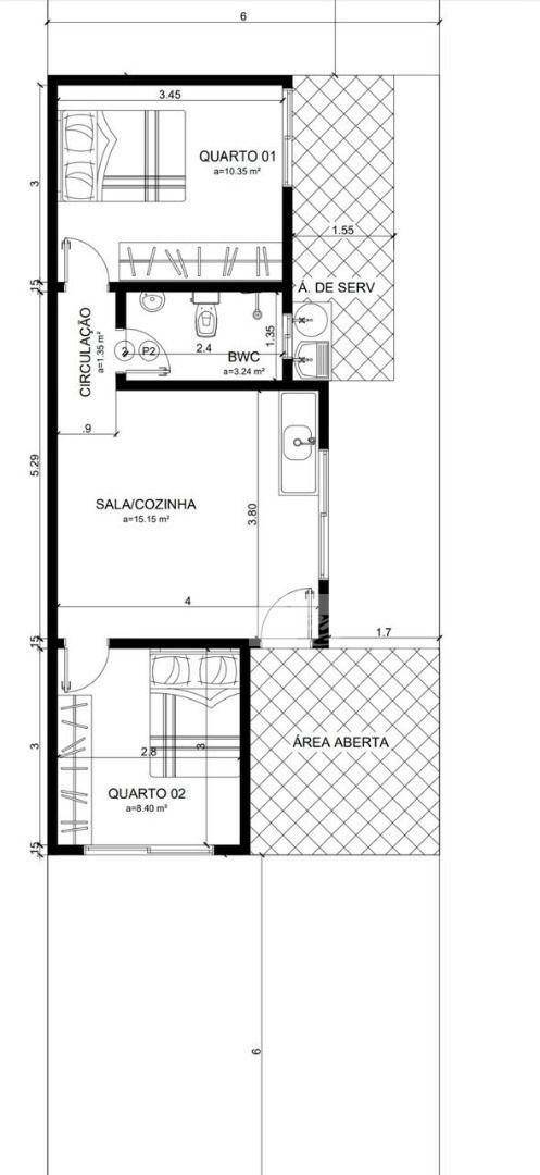 Casa à venda com 2 quartos, 58m² - Foto 3
