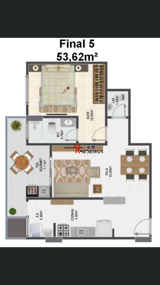 Apartamento à venda com 1 quarto, 53m² - Foto 21