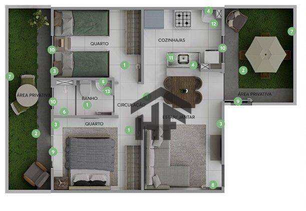 Apartamento à venda com 2 quartos, 43m² - Foto 10