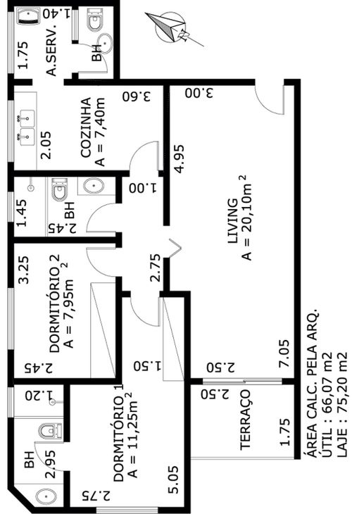 Apartamento à venda com 2 quartos, 77m² - Foto 3