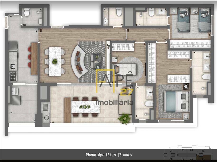 Apartamento à venda com 3 quartos, 131m² - Foto 15