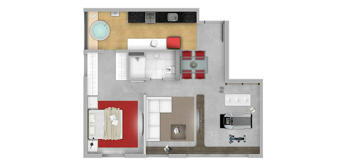 Apartamento à venda com 1 quarto, 70m² - Foto 5