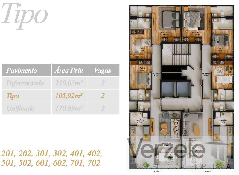 Apartamento à venda com 3 quartos, 105m² - Foto 7