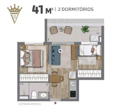 Apartamento à venda com 2 quartos, 41m² - Foto 22