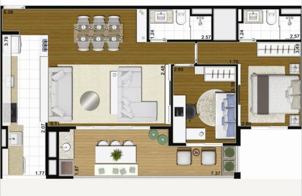 Apartamento à venda com 3 quartos, 83m² - Foto 11