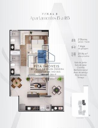 Apartamento à venda com 2 quartos, 59m² - Foto 17