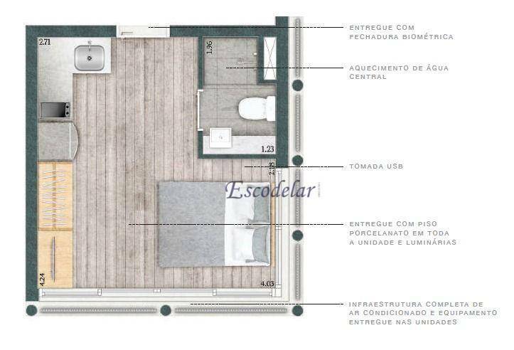 Kitnet e Studio à venda com 1 quarto, 33m² - Foto 21