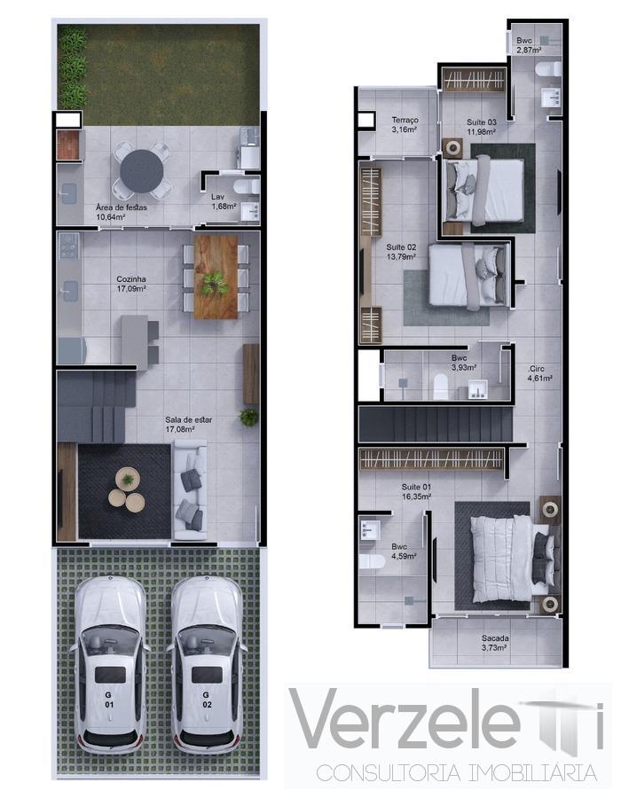 Sobrado à venda com 3 quartos, 180m² - Foto 3