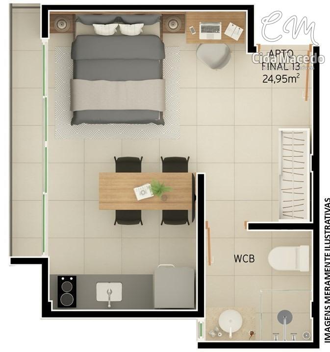 Apartamento à venda com 1 quarto, 21m² - Foto 12