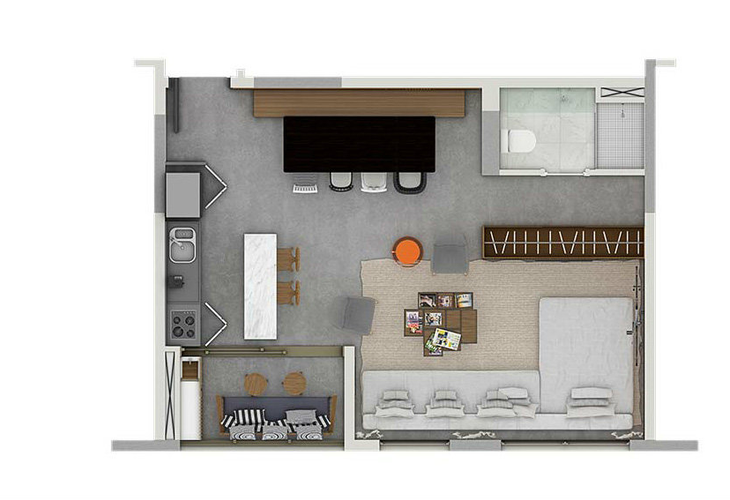 Apartamento à venda com 1 quarto, 53m² - Foto 15