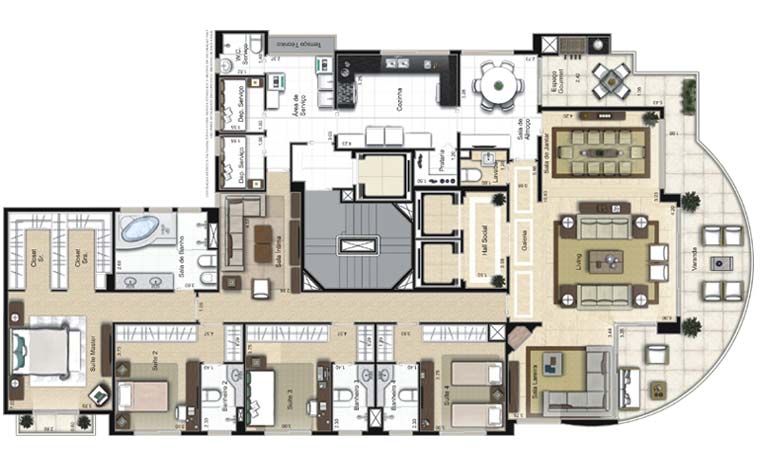 Apartamento à venda com 4 quartos, 288m² - Foto 6