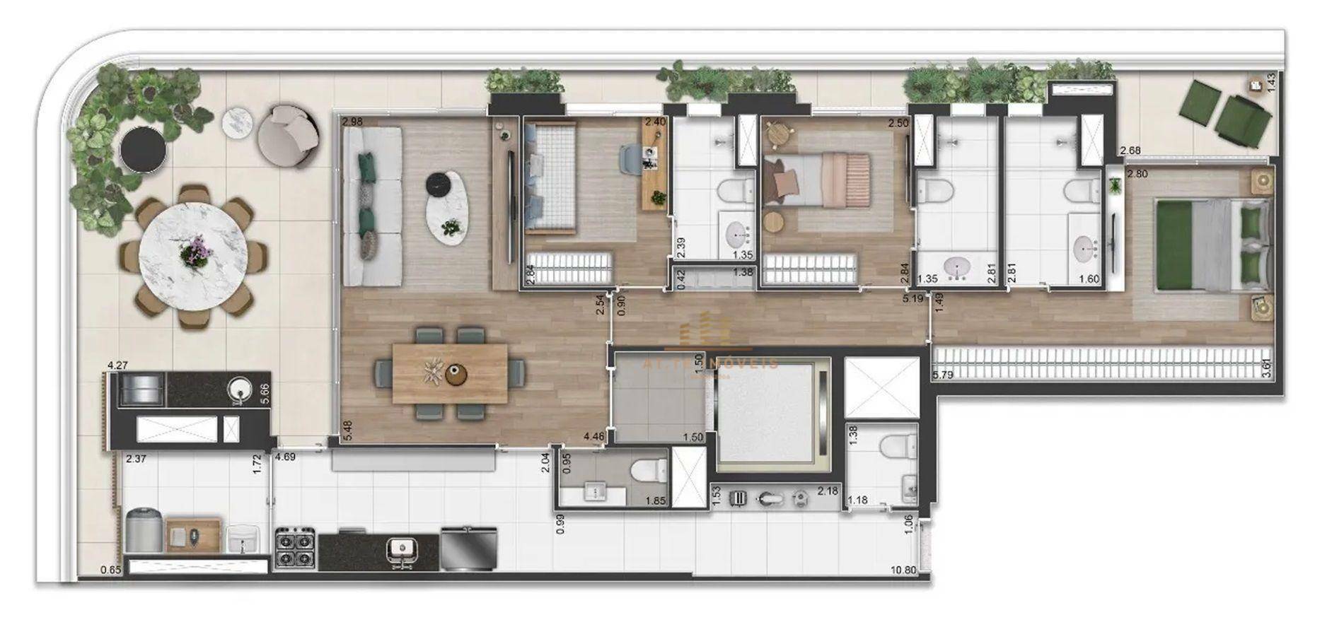 Apartamento à venda com 3 quartos, 154m² - Foto 10