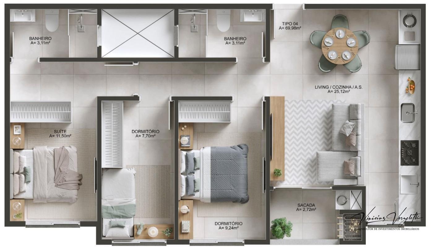 Apartamento à venda com 3 quartos, 69m² - Foto 23