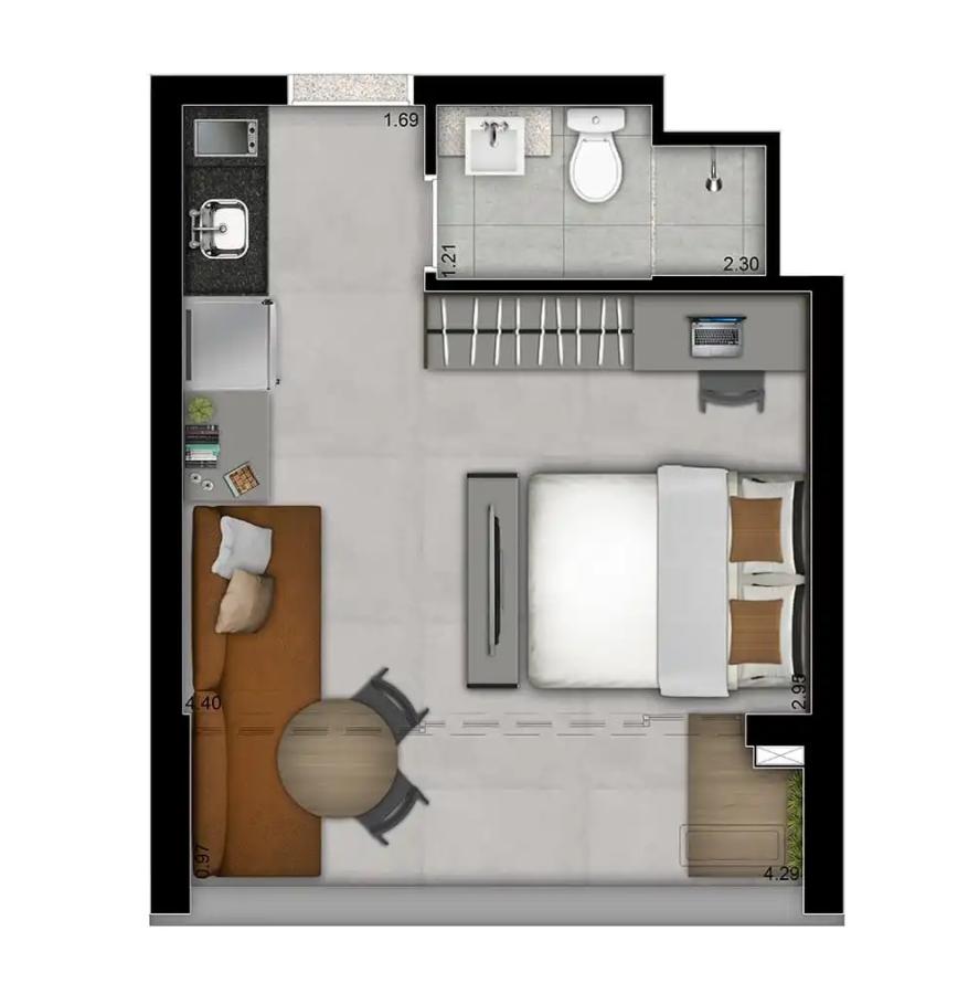 Apartamento à venda com 1 quarto, 2238m² - Foto 35