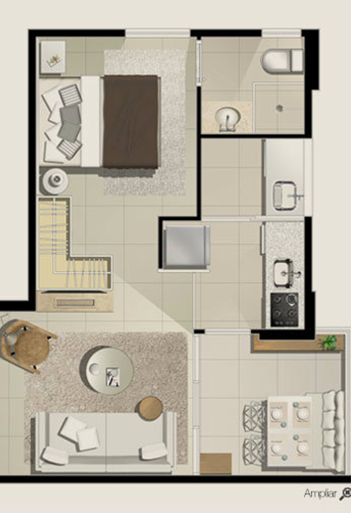 Apartamento à venda com 1 quarto, 33m² - Foto 14