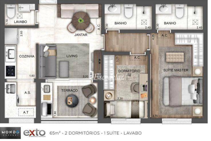 Apartamento à venda com 2 quartos, 65m² - Foto 8