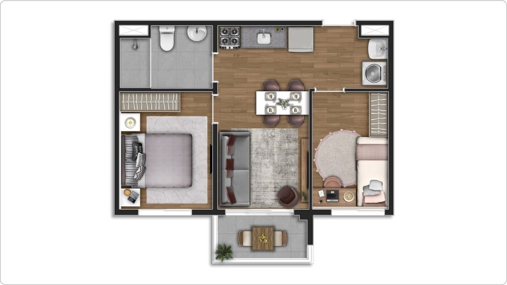 Apartamento à venda com 2 quartos, 37m² - Foto 4