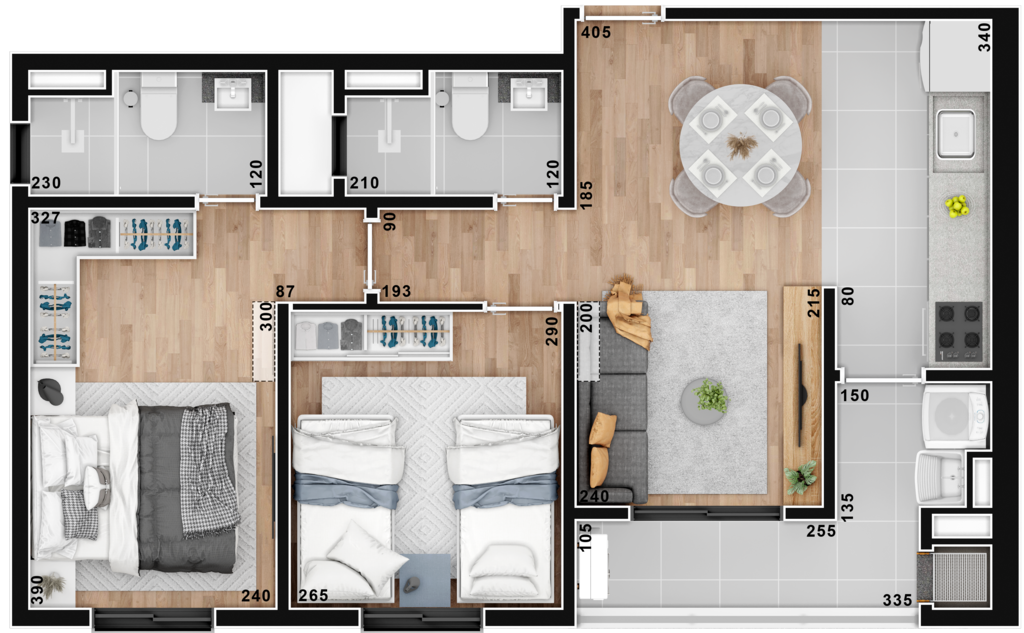 Apartamento à venda com 3 quartos, 64m² - Foto 50