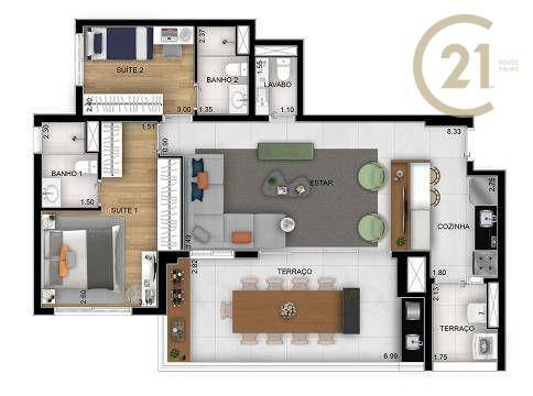 Apartamento à venda com 3 quartos, 100m² - Foto 21